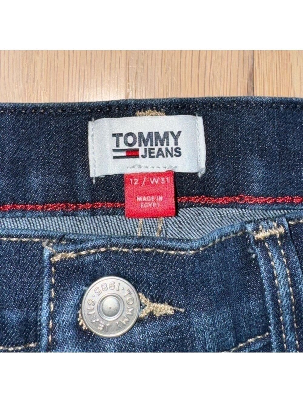 Tommy Hilfiger Tommy Jeans Skinny High Rise Ankle Dark Wash Size 12 - Picture 4 of 5